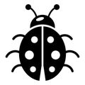 Ladybug icon, simple black style