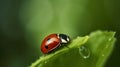 Ladybugs Dancing Amidst the Blades of Grass. Generative AI