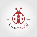 Ladybug logo vector. Insect design