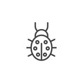 Ladybug outline icon