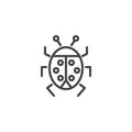 Ladybug outline icon