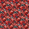 Ladybug Pattern Red Insects Background Texture Royalty Free Stock Photo