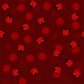 Ladybug pattern seamless. bug background cartoon style. Children cloth texture Royalty Free Stock Photo