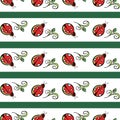 Ladybug Pattern Royalty Free Stock Photo
