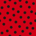 Ladybug pattern. Seamless vector