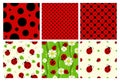 Ladybug patterns set.