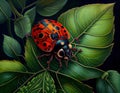 Ladybug\'s Biomechanical Dream - A Surreal Masterpiece Made with Generative AI