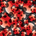 Ladybug seamless pattern