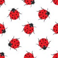 Ladybug seamless pattern design