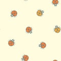 Ladybug. vector seamless pattern Royalty Free Stock Photo