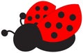 Ladybugs clip art 2 Royalty Free Stock Photo