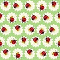 Ladybugs and daisies pattern