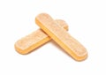 Ladyfingers or savoiardi biscuit, italian desserts and sponge cookies Royalty Free Stock Photo