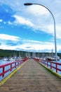 LADYSMITH, BC, CANADA - JAN 15, 2018: Panoramic view of fishing