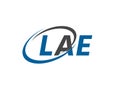 LAE initial letter logo design, vector template Royalty Free Stock Photo