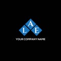 LAE letter logo design on BLACK background. LAE creative initials letter logo concept. LAE letter design Royalty Free Stock Photo