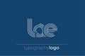 LAE modern geometric typography logo Royalty Free Stock Photo