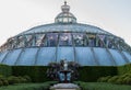 Laeken, Brussels Belgium : Landscape view over the dome of the Royal Glasshouses during the yearly spring opening