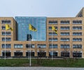 Laeken, Brussels Belgium - Modern rectangular design facade of the Herman Teirlinck building, the main administrative office of Royalty Free Stock Photo