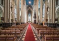 Laeken Laken, Brussels Capital Region- Belgium - Neo-gothic interior design of the roman catholic church of Our Lady of Laeken