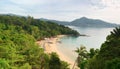 Laem Sing beach, Phuket island, Thailand. Top view