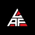 LAF triangle letter logo design with triangle shape. LAF triangle logo design monogram. LAF triangle vector logo template with red Royalty Free Stock Photo