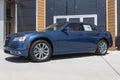 Chrysler 300 Touring display at a Chrysler dealership. The Stellantis subsidiaries of FCA are Chrysler, Dodge, Jeep, and Ram Royalty Free Stock Photo