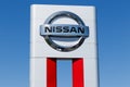 Lafayette - Circa April 2018: Logo and Signage of a Nissan Car and SUV Dealership I Royalty Free Stock Photo