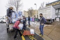 Lafayette, CO USA - December 31, 2021. Volunteers helping out at the Red Cross after the Marshall Fire ripped through Louisville,