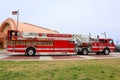 LAFD Los Angeles Fire Department Truck - Los Angeles, California Royalty Free Stock Photo