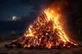 Lag BaOmer bonfire Royalty Free Stock Photo