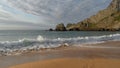 Laga beach, Basque country landscape, Atlantic ocean coastline, travel landmark