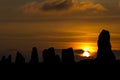 Lagatjar Monoliths at sunset Royalty Free Stock Photo