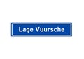 Lage Vuursche isolated Dutch place name sign. City sign from the Netherlands.