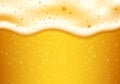 Lager beer foam and bubbles. Vector Royalty Free Stock Photo