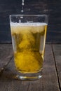 Lager draft beer in a glass Royalty Free Stock Photo