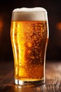 lager foam alcohol pub glass beverage gold pint drink beer. Generative AI. Royalty Free Stock Photo