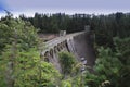 Laggan Dam at Loch Laggan, with traffic jam wall in Scotland Royalty Free Stock Photo