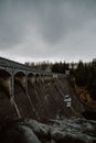 Laggan Dam and Roy bridge on River Spean in Scotland.