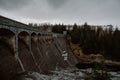 Laggan Dam and Roy bridge on River Spean in Scotland.