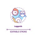Laggards concept icon