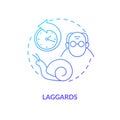 Laggards concept icon