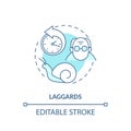 Laggards concept icon