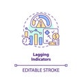 Lagging indicators concept icon