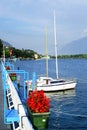 ISEO LAKE, ITALY, 20 OCTOBER, 2018: Yachting on Iseo Lake, near to Lovere town