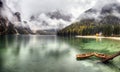 Lago di Braies, Italy Royalty Free Stock Photo