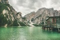 Lago di Braies in Fanes-Sennes-Braies Nature Park, Italy