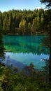 Lago di Carezza Karersee, a Beautiful Lake in the Dolomites, Trentino Alto Adige, Italy.