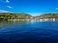 Lago di Como boat pier in Italy Royalty Free Stock Photo