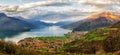 Lago di Como (Lake Como) high definition panorama from Peglio Royalty Free Stock Photo